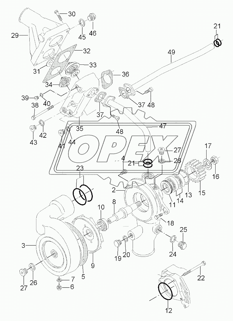 Engine, Water Pump 84cta-4v Engine - From R19124