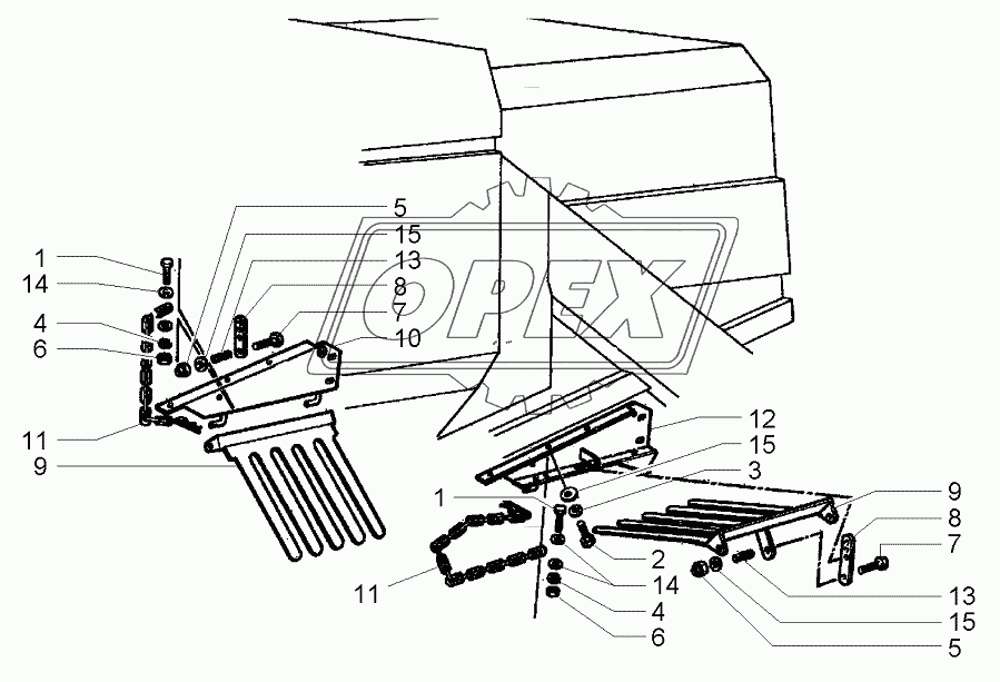 Straw Chopper Supports 3