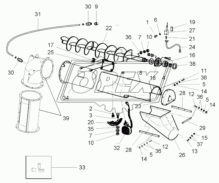 Grain Tank Unloading Vertical Tube 6