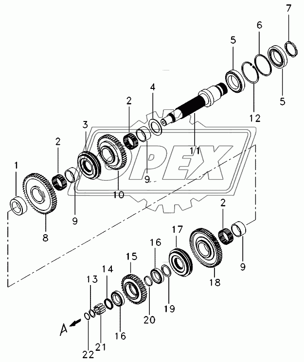 Transmission, Out Put Shaft 1