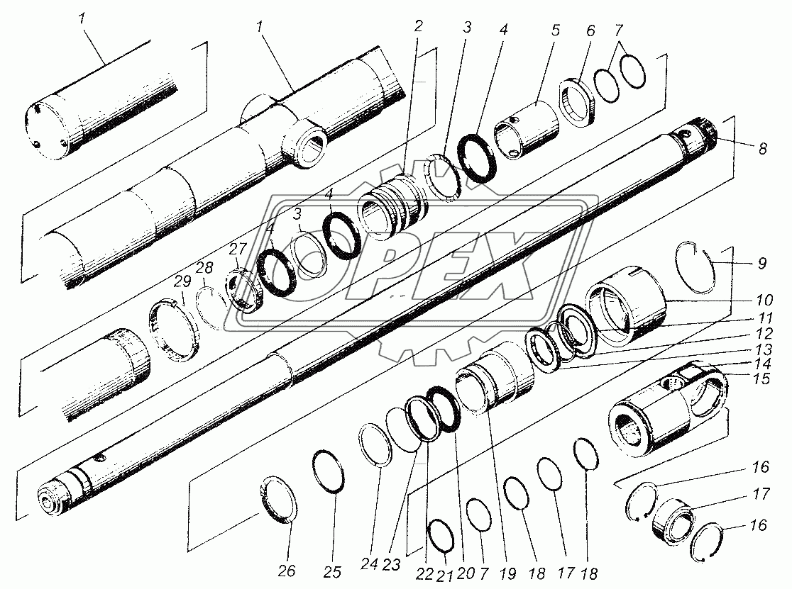 Гидроцилиндр У.31.03.000-1 (КС-3577-3)