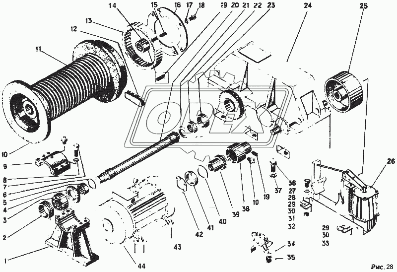 Лебедка механизма главного подъема