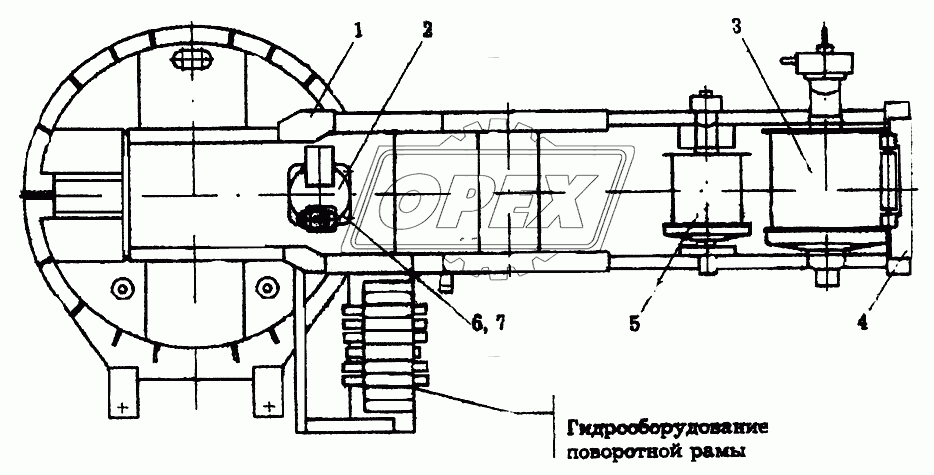 Рама поворотная с механизмами KC-6973A.40.000