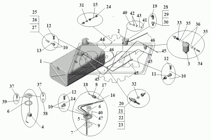 Установка топливопроводов 104-1100003-16