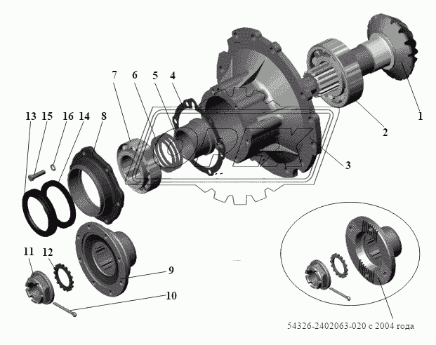 Шестерня ведущая 152-2402021