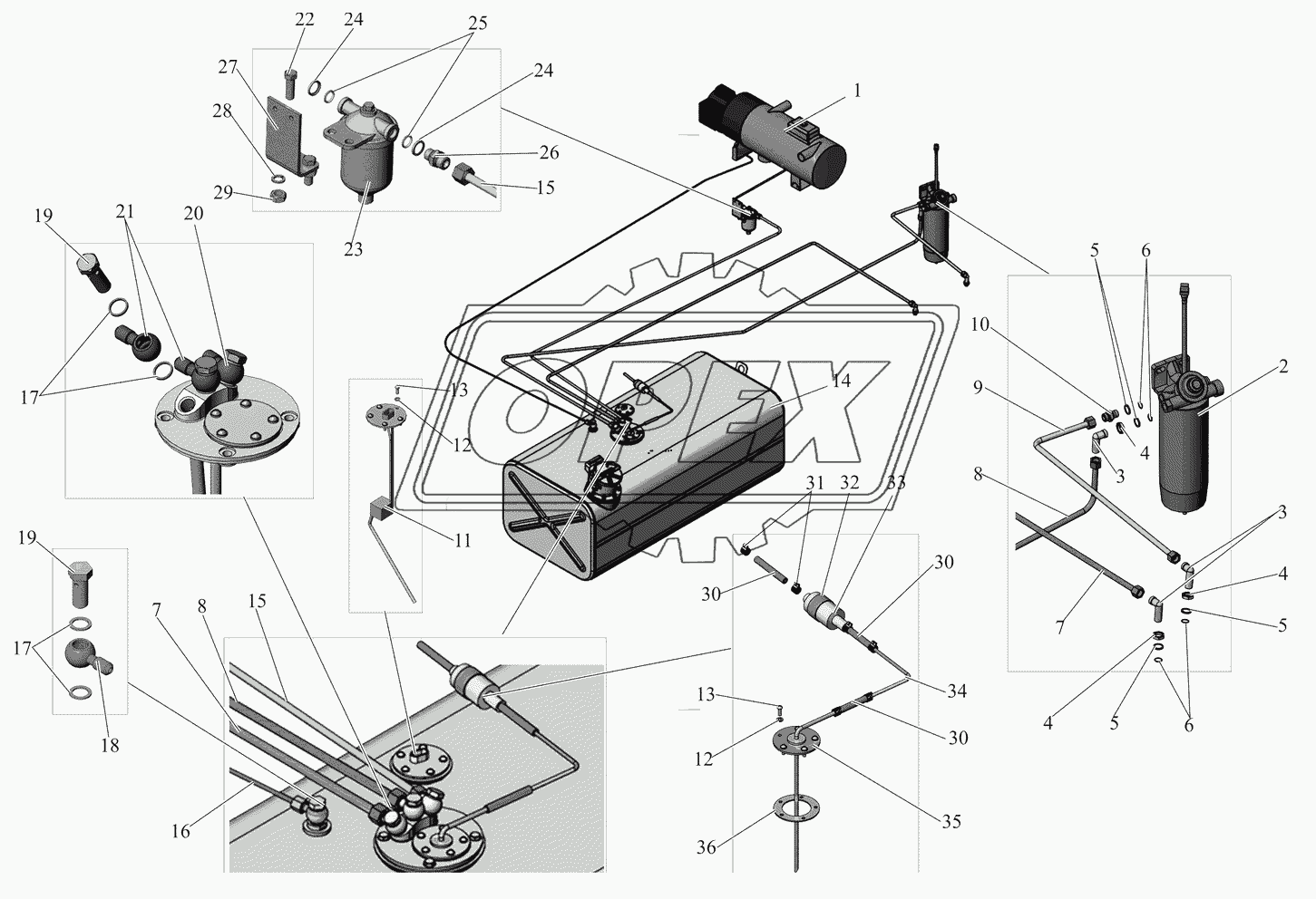 Установка топливопроводов (ПЖД DBW 300.66)