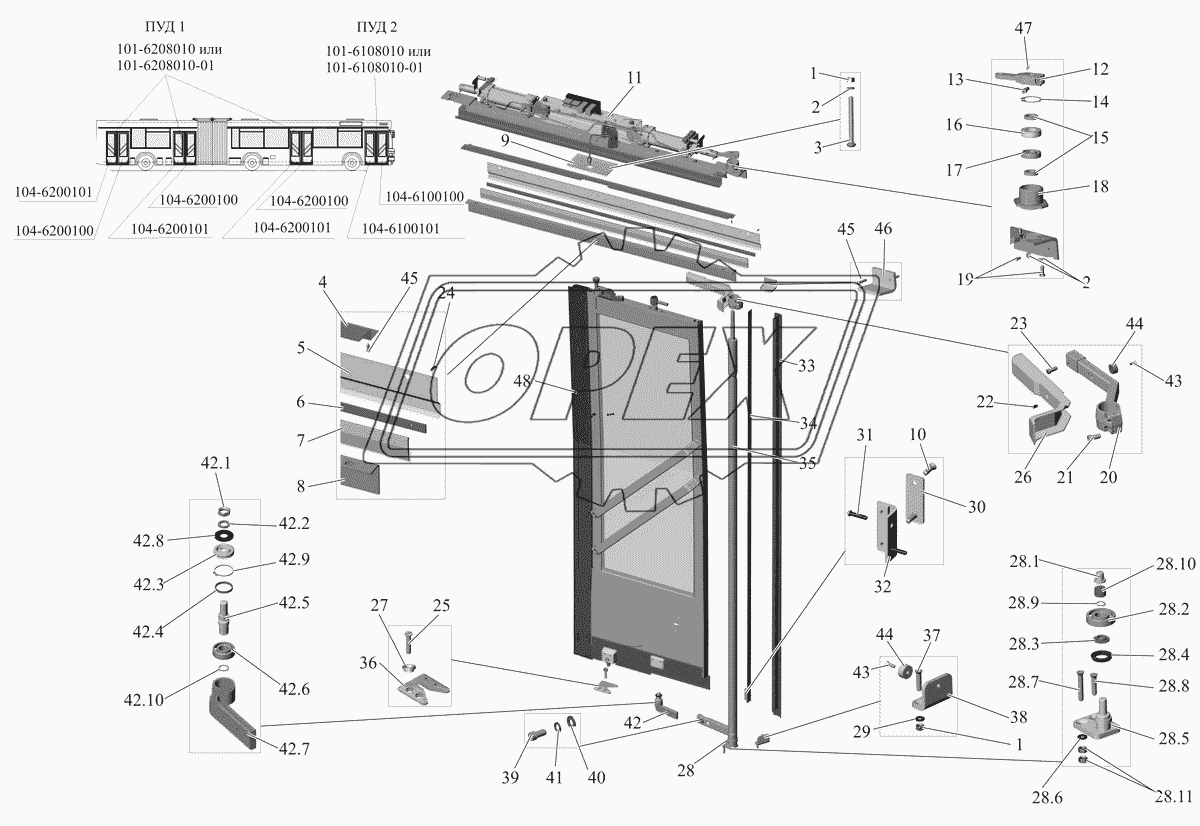 Установка дверей 105-6100003