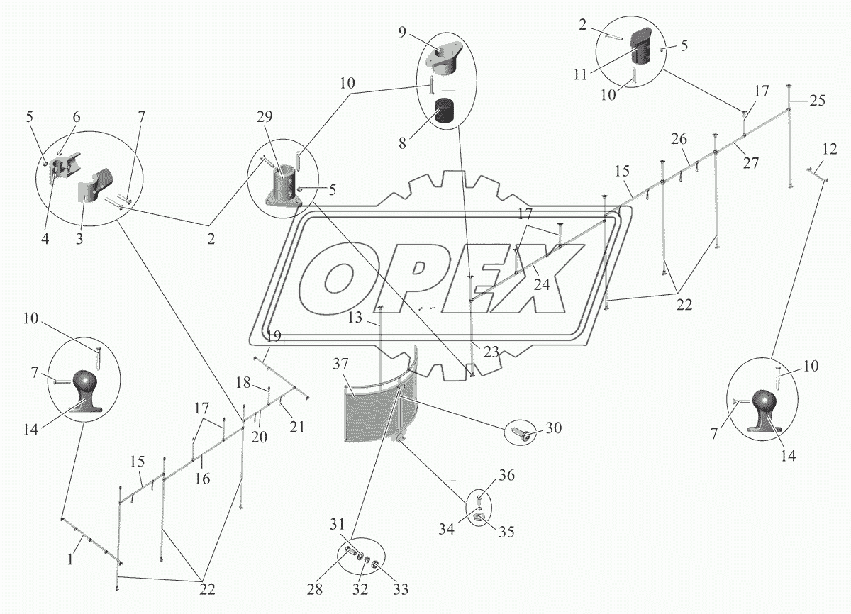 Установка поручней (справа)