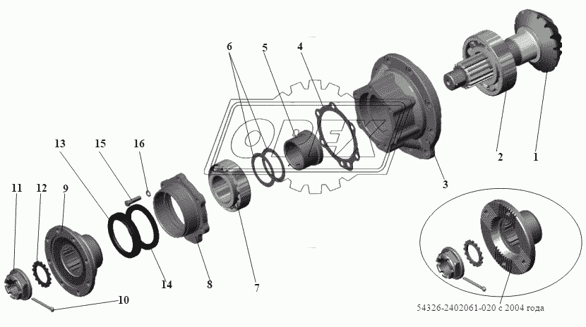 Шестерня ведущая 105-2402021