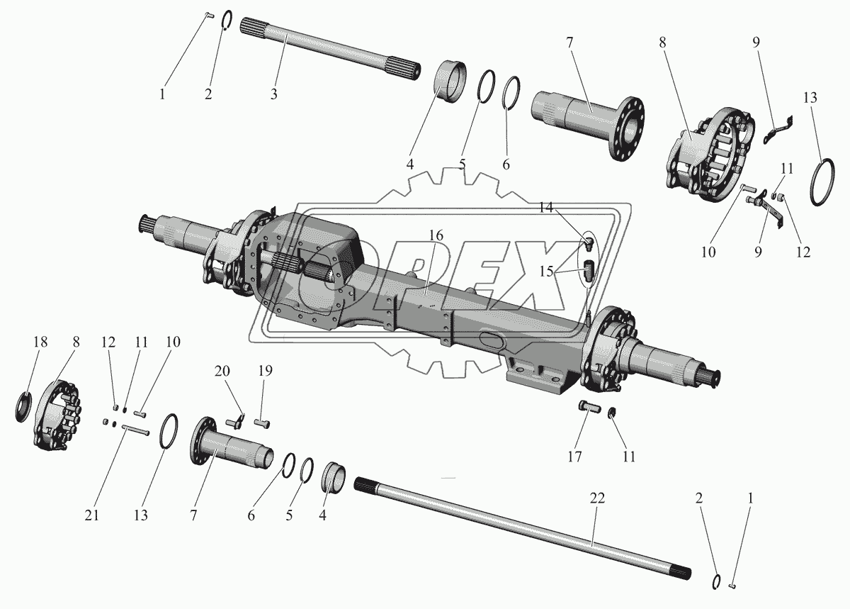 Картер заднего моста 103-2401010-01 1