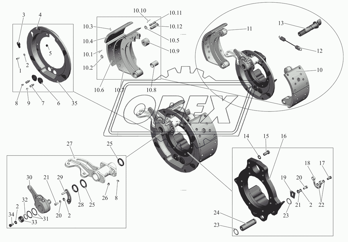 Тормозной механизм 103-3501004