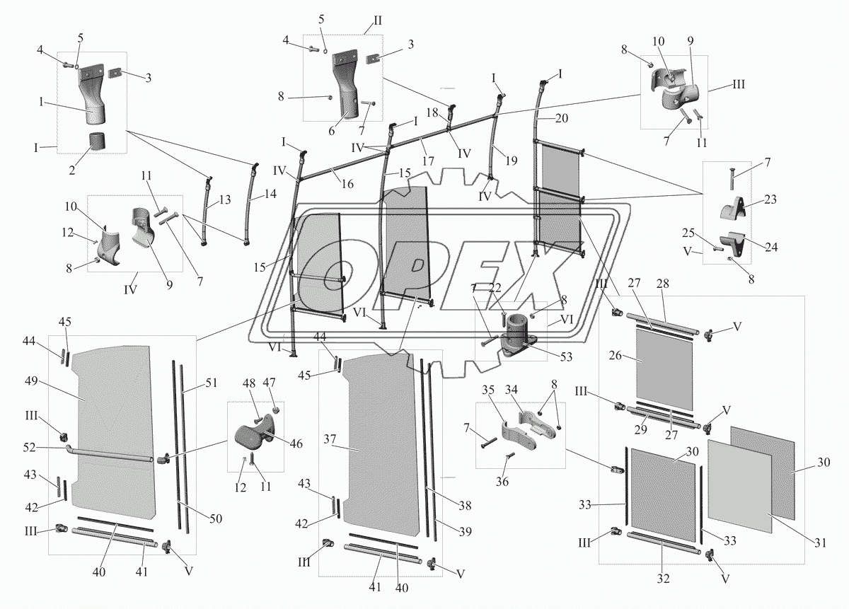 Установка поручней (справа) 206060-7811010