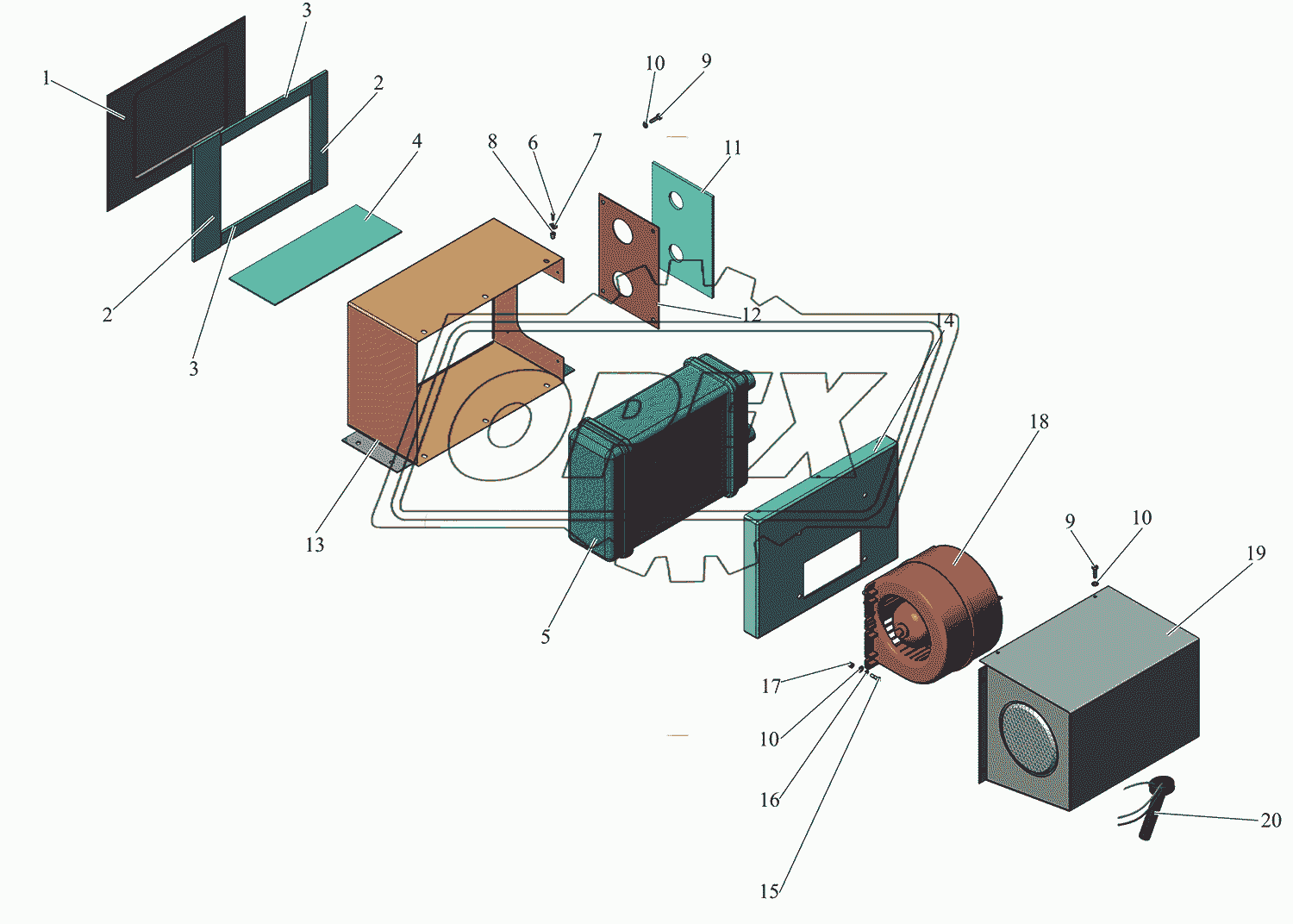 Отопитель салонный 206000-8110002-10