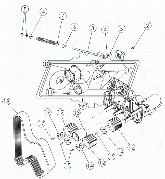 FRONT CLEANING ROLL DRIVE