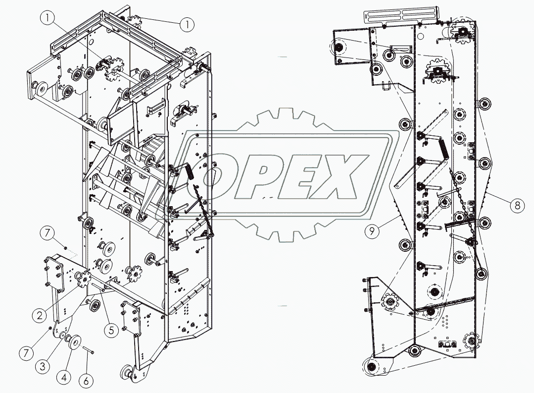 REAR SCRUB: BELTED CHAIN 56MM