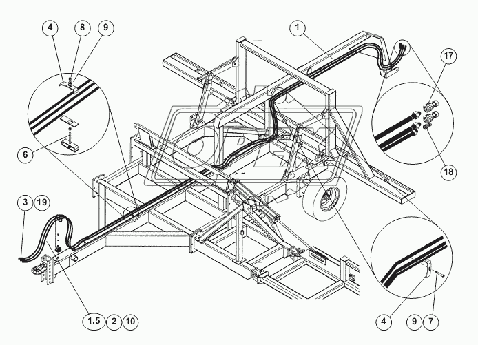 TANK TO TRACTOR HYDRAULICS