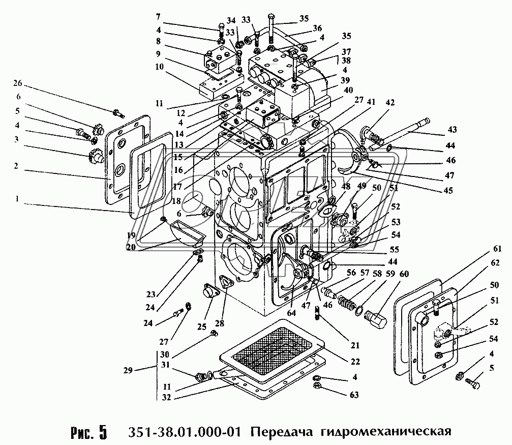 Передача гидромеханическая 351-38.01.000-01 1