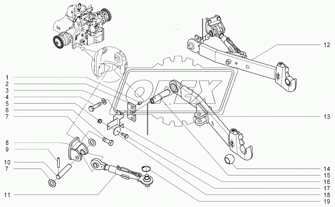 F105 Установка тяг