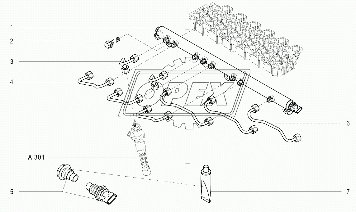 A302 Рейка топливная