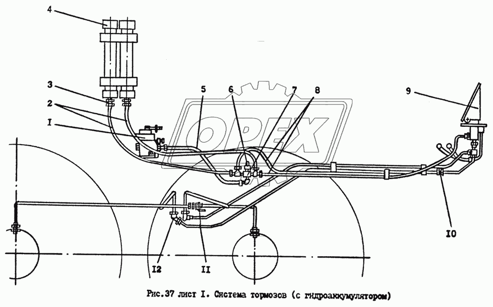 Система тормозов (с гидроаккумулятором) 1