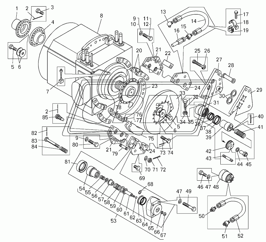Электродвигатель тяговый ЭД 136 с тормозными механизмами (75132-2103004)