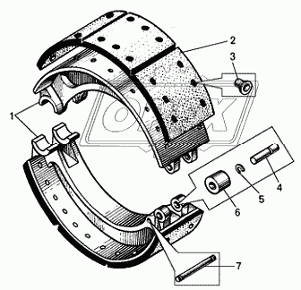 Детали колесного тормоза БелАЗ-7540А, БелАЗ-7540В