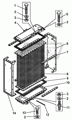 Радиатор охлаждения масла (ширина 600 мм) БелАЗ-7540А, 7540B