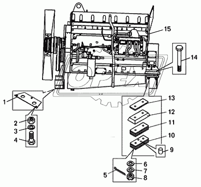 Установка двигателя на самосвале БелАЗ-7540К