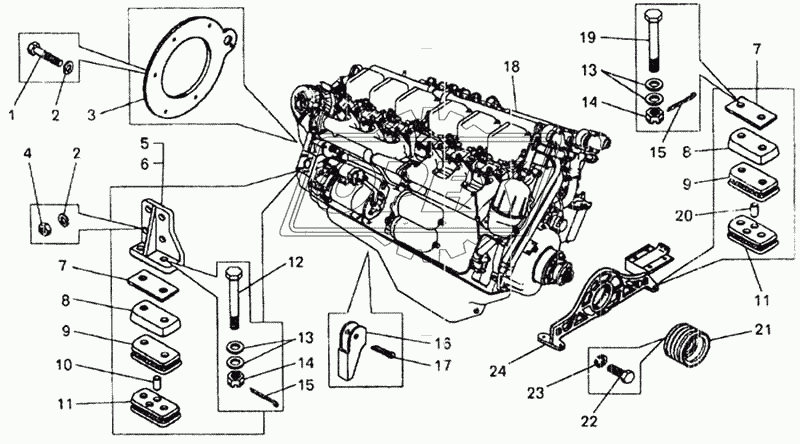 Установка двигателя на самосвале БелАЗ-7548А