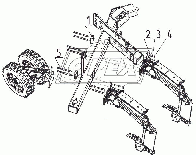 Крепление опор и колесного хода 1