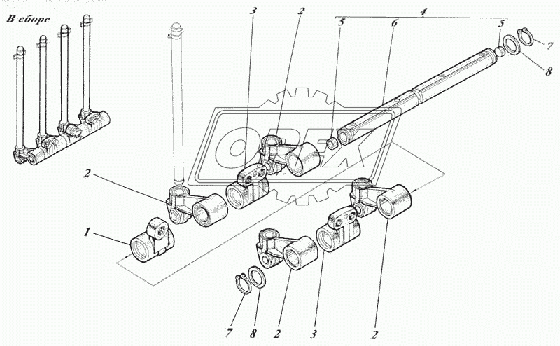 Ось толкателей 41-05с3