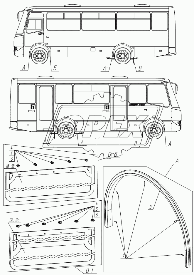 Брызговики, накладки арки колес