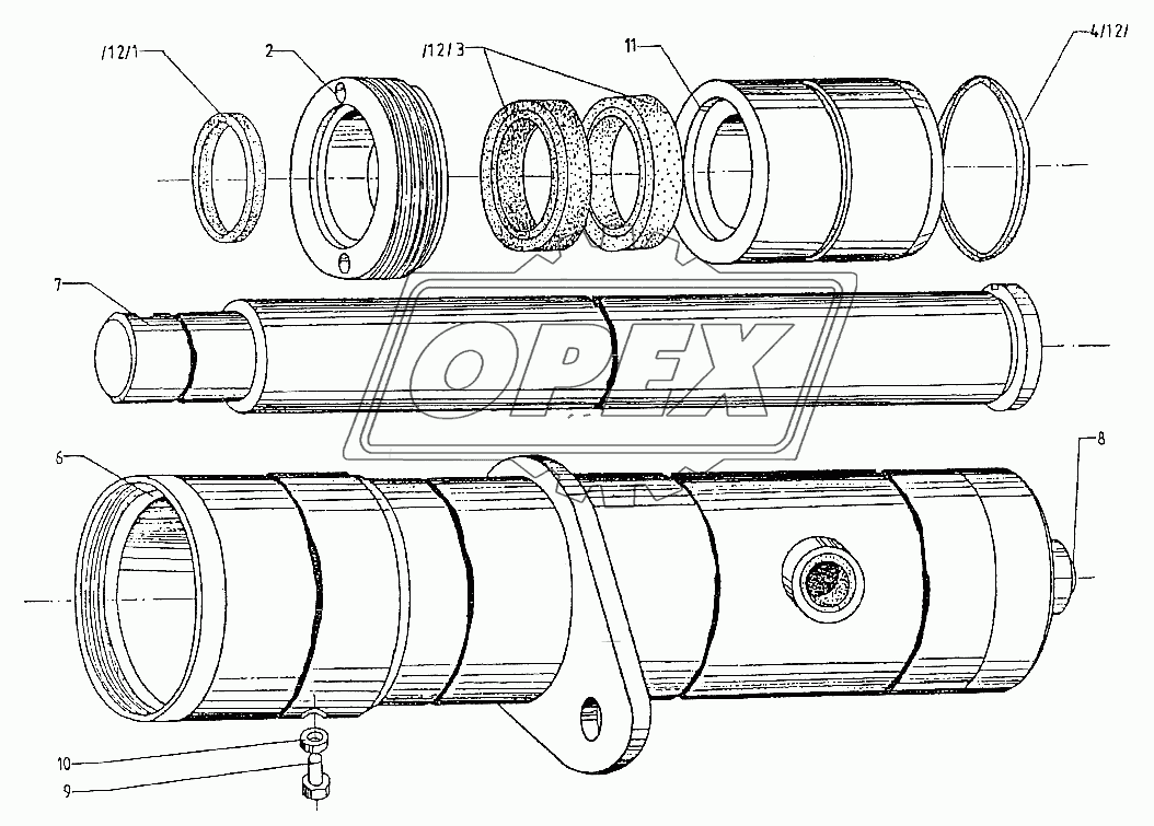 Плунжерный цилиндр ЦПС5 (50х1260)
