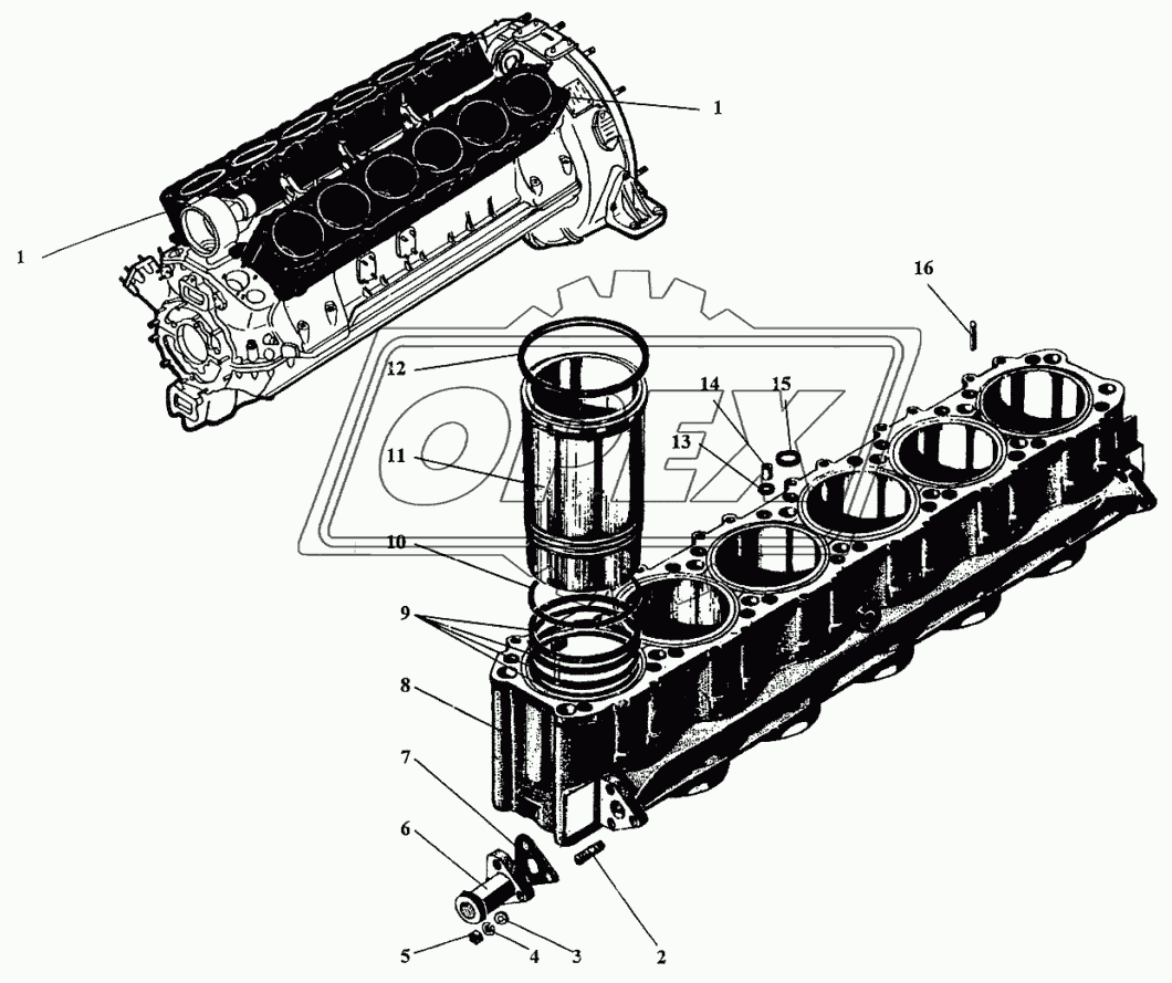 Детали блока цилиндров