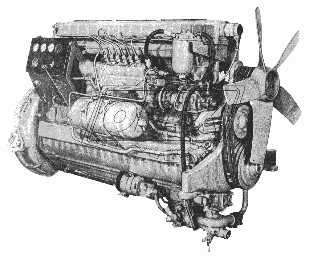 Дизель 1Д6-150 (вид слева)