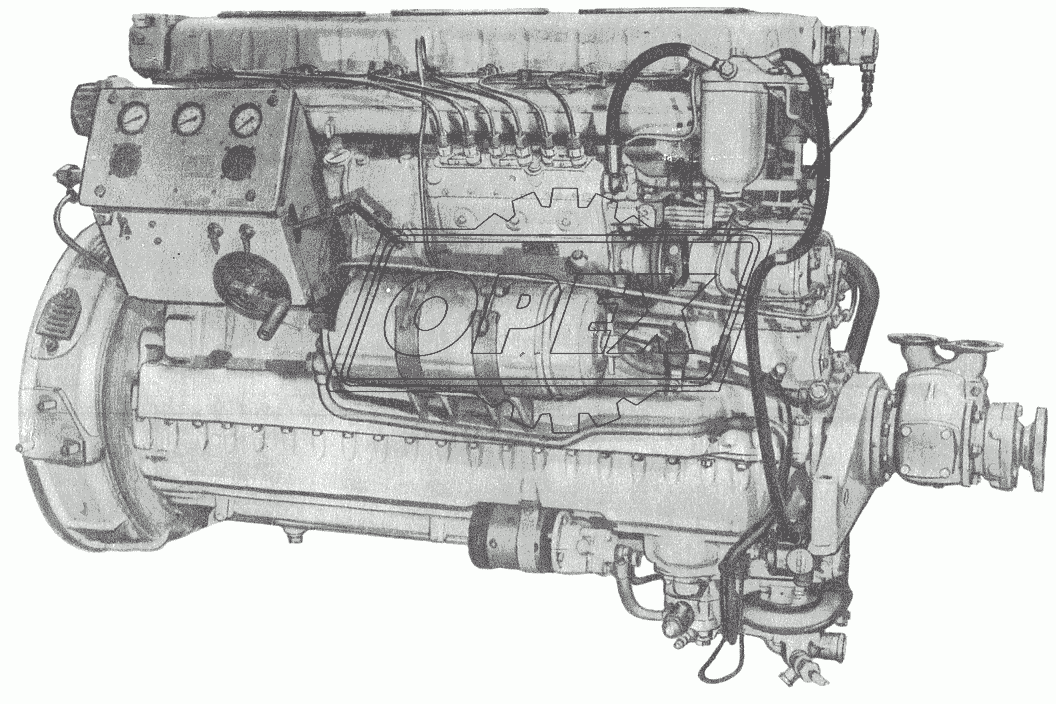 Дизель 7Д6-150АФ (вид слева)
