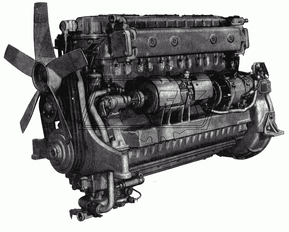 Дизель 1Д6-150 (вид справа)