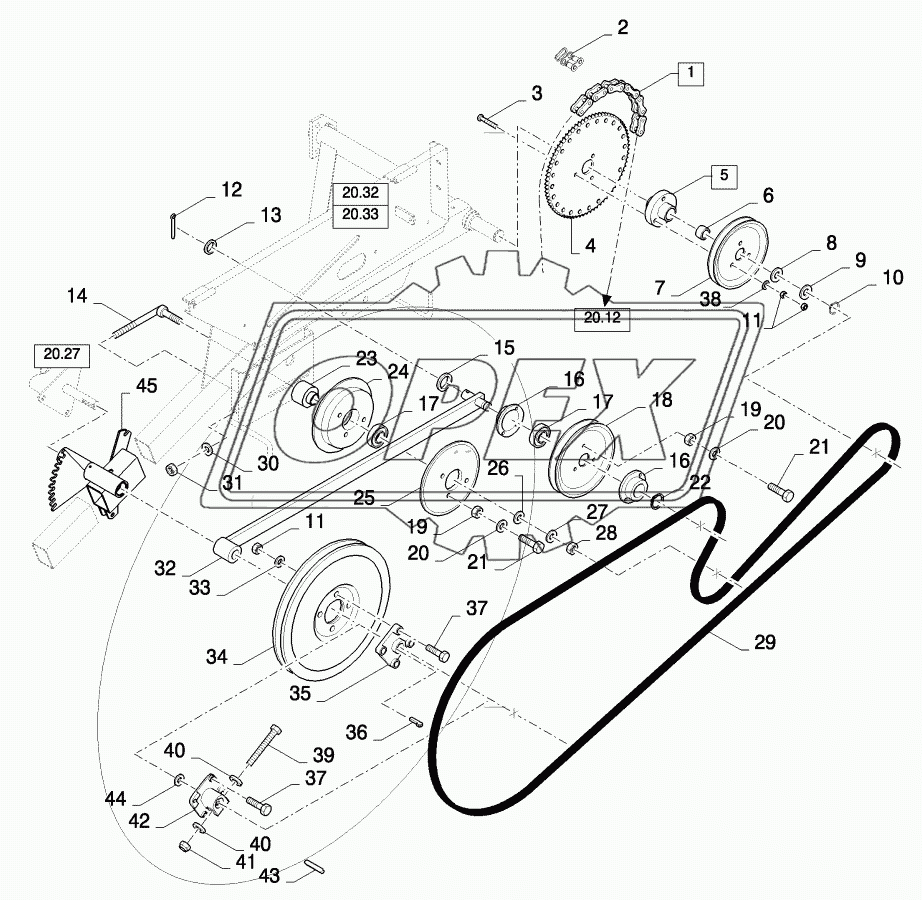 20.25 REEL, BELT DRIVE