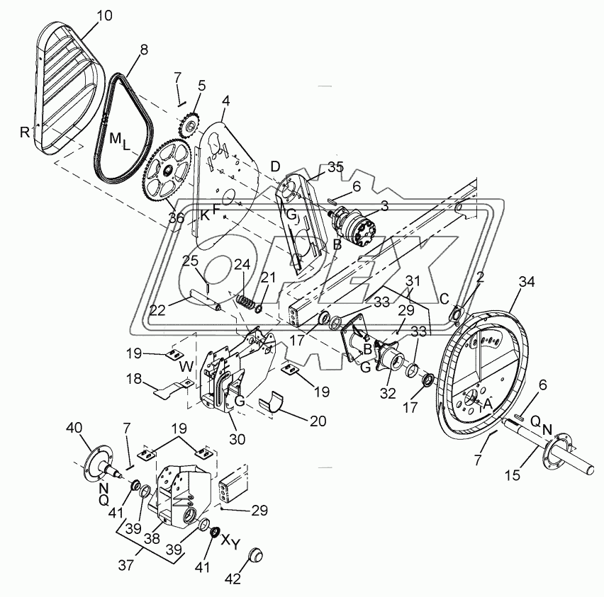 REEL DRIVE COMPONENTS - 2 ARM