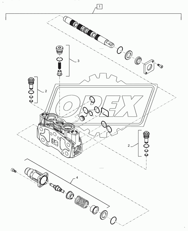 35.724.AX(07) - LIFT SECTION - 2 AND 3 SPOOL LOADER VALVE CONTROLS