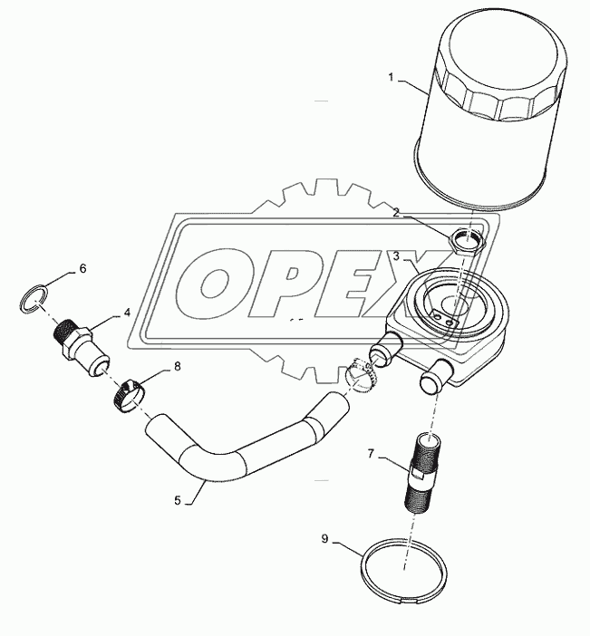 10.304.AE(01) - ENGINE, OIL FILTER AND COOLER ASSY