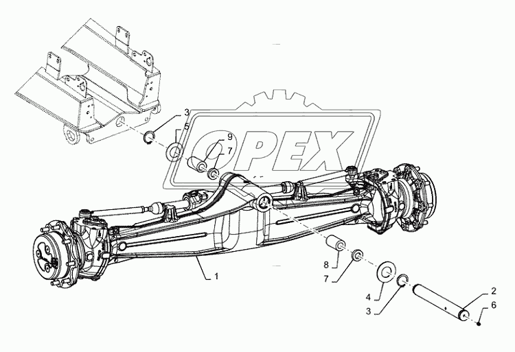 25.100.AA(01) - FRONT AXLE MOUNTING, 4WD
