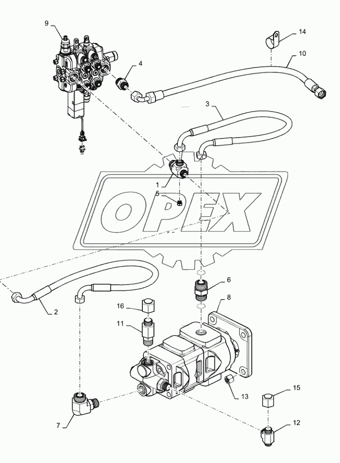 35.220.AD(01) - HYDRAULIC PUMP INTAKE AND OUTLET HOSES