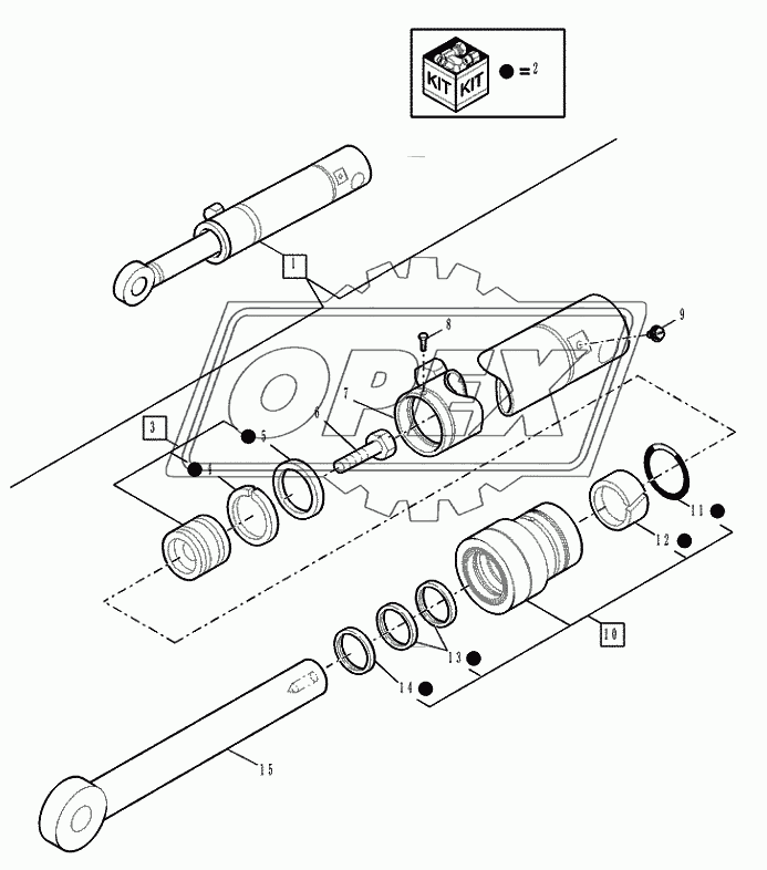 35.703.0105(01) ­ STABILIZER CYLINDERS PIPES ­ SIDE SHIFT