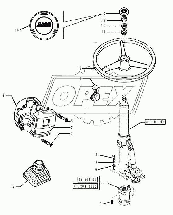 41.101.0102 ­ STEERING COLUMN AND COVERING