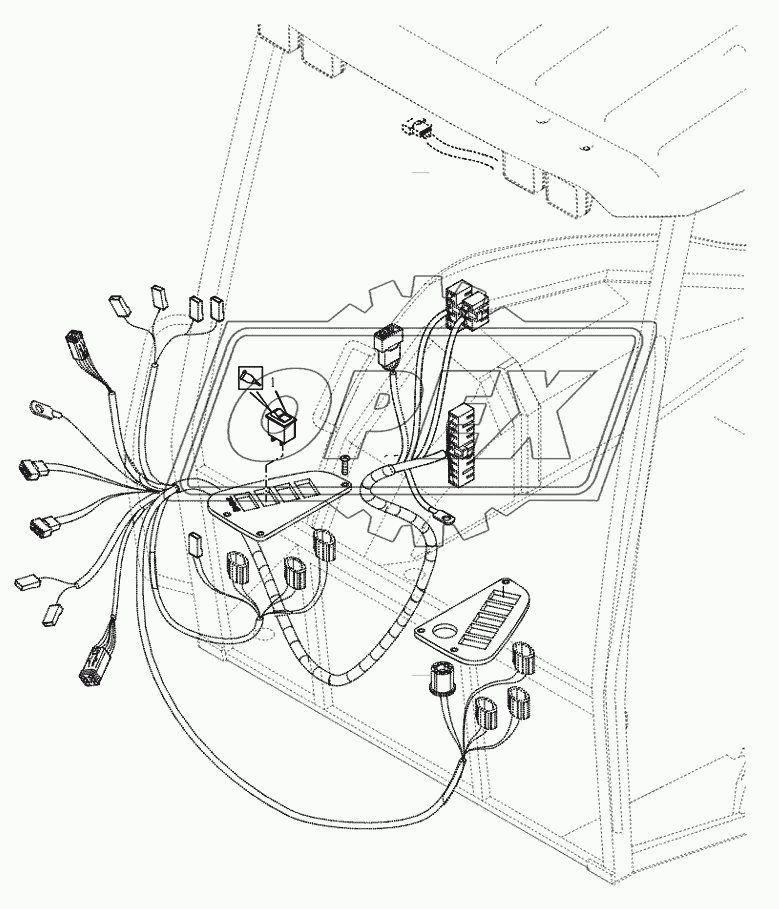 55.510.0203 ­ FRONT CABLE HARNESS AND DASHBOARD PANEL (VAR.742018)