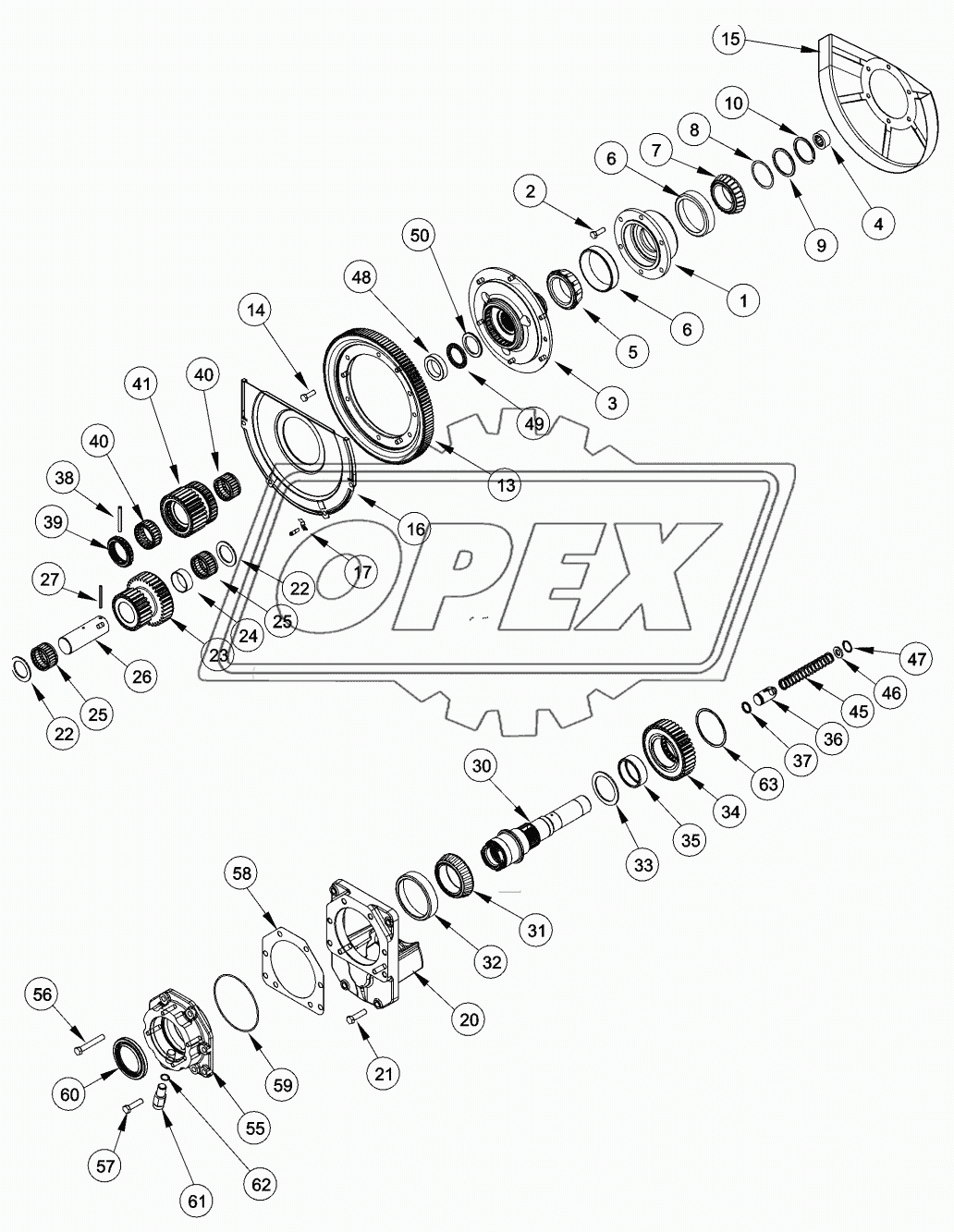 POWER TAKE OFF ASSEMBLY - REDUCTION GEAR, DUAL SPEED