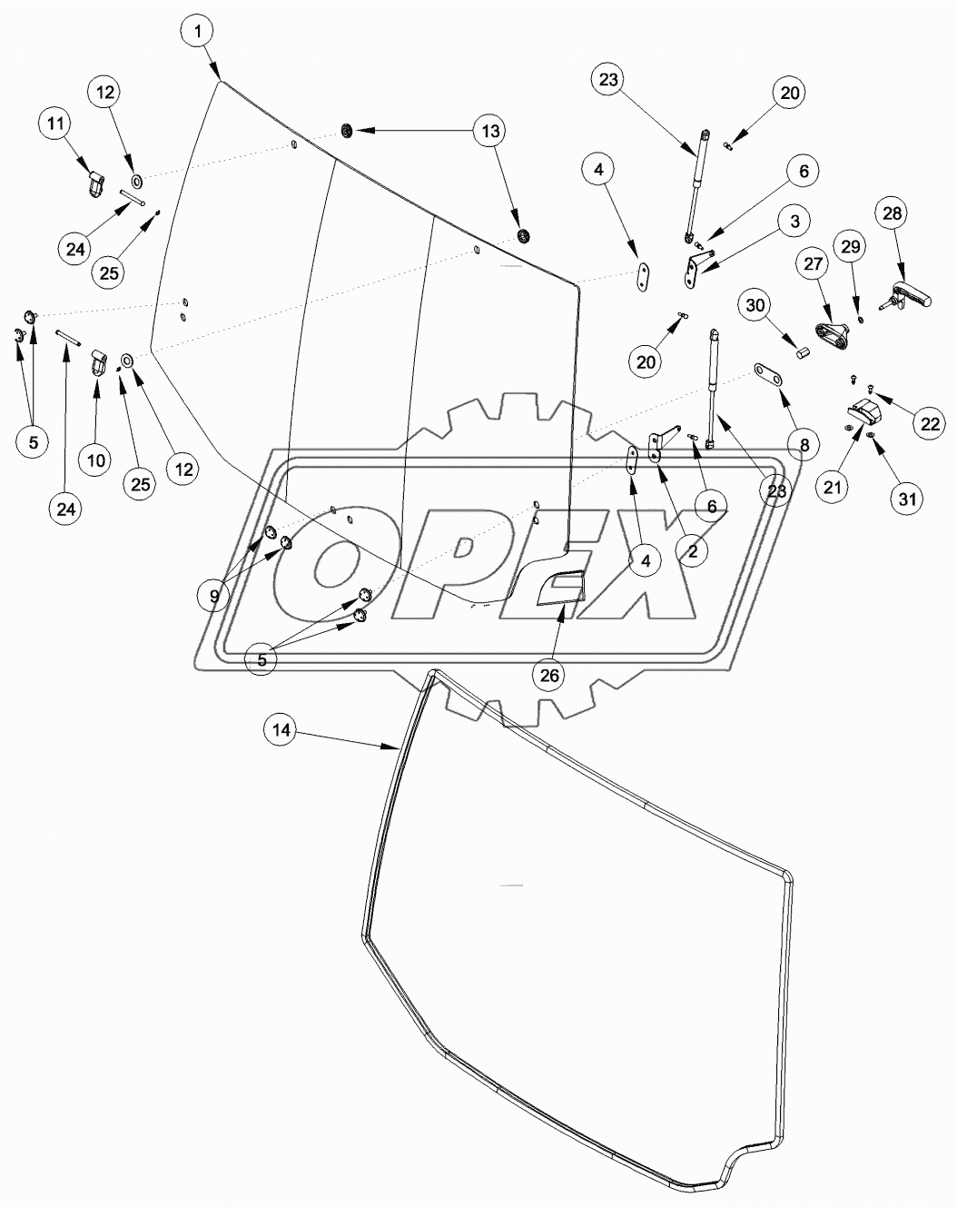 CAB - REAR WINDOW