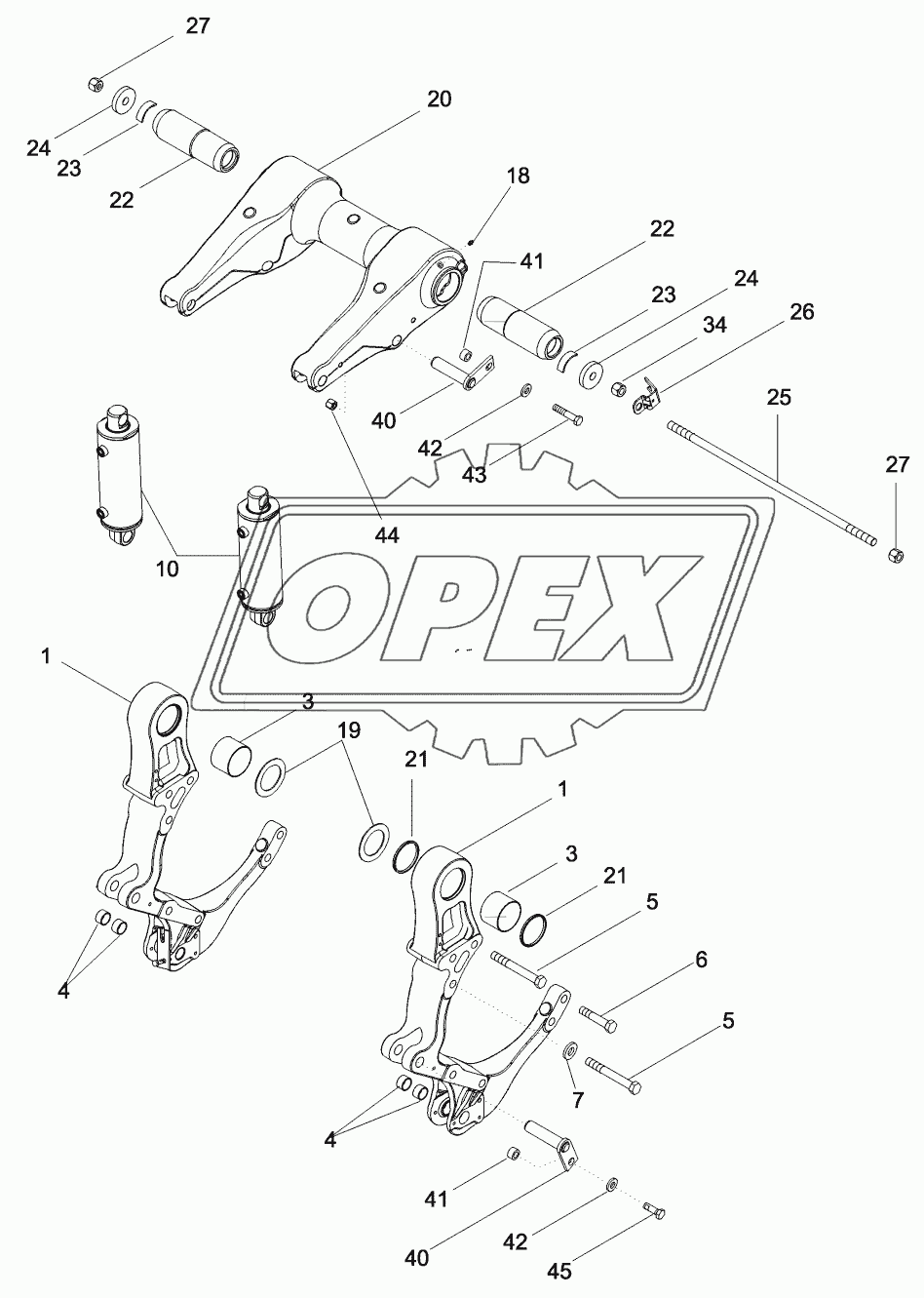 HITCH - SUPPORTS AND ROCKSHAFT