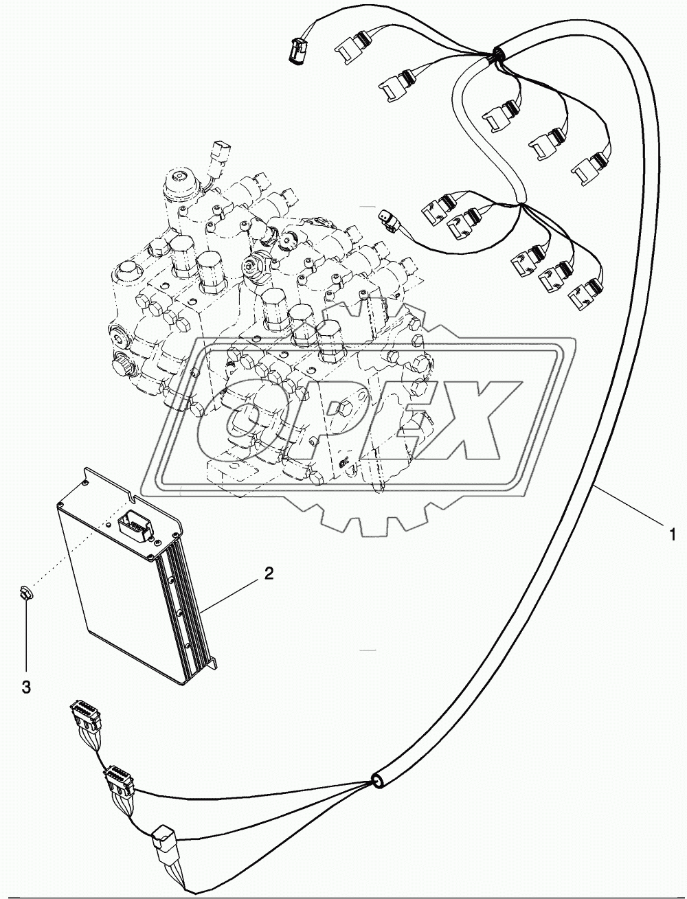 HARNESS - REMOTE HYDRAULIC VALVE